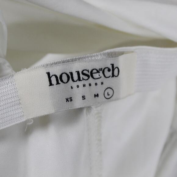 House Of CB Dress Large Clementine Cut Out Asymmetric White Mini Chic Party Sexy - Picture 10 of 14